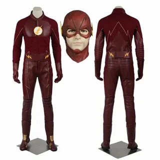 Leather The Flash Season 2 Barry Allen Cosplay Costume Top T