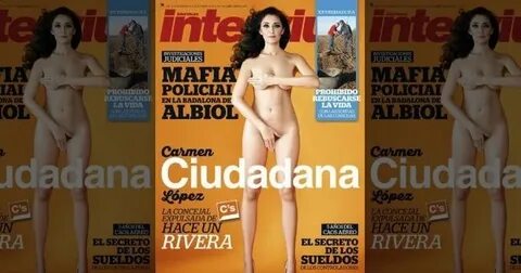 A Spanish politician Carmen Lopez Desnuda poses nude for a m