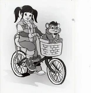 Punky Brewster and Glomer ride a bike