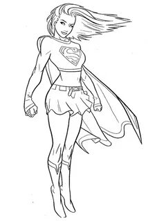 Supergirl #9 (Superhéroes) - Páginas para colorear Superhero