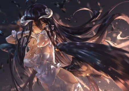 Wallpaper : Albedo OverLord, Overlord anime, cleavage, white