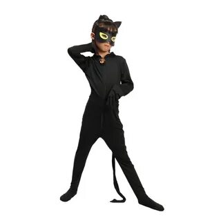 Adult Ladybugs Noel Girl Black Cat Halloween Costume Role Pl
