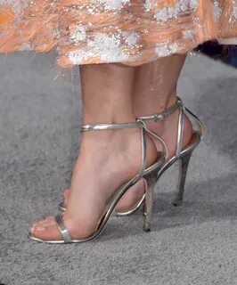 Maisie Williams's Feet wikiFeet Silver strappy heels, Heels,