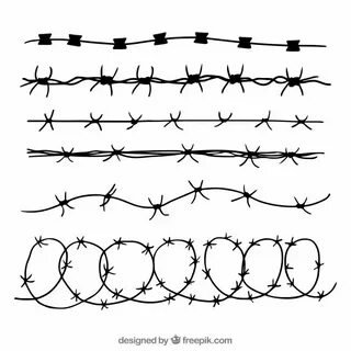 Free Vector Barbed wire pack of six Tatuagens retro, Desenho