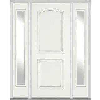 MMI Door 64.5 in. x 81.75 in. 2 Panel Archtop Painted Fiberg