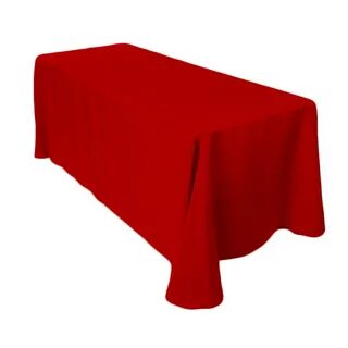 90 x 132 inch Rectangular Red Tablecloth Polyester Wedding E