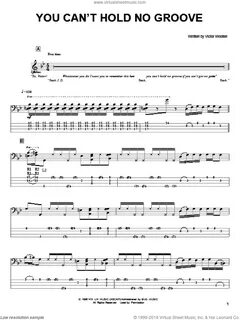 Wooten - You Can't Hold No Groove sheet music for bass (tabl