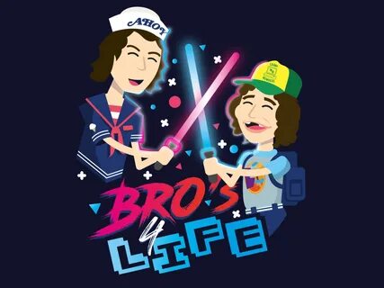 Bro's for Life - Dustin and Steve Stranger Things by Rich D 