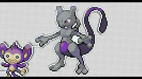 7 Minecraft pixel art Pokemon "Mewtwo" - YouTube