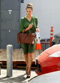 Jessica Alba - Green Dress -07 GotCeleb