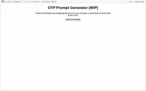 OTP Prompt Generator (WIP) - Perchance