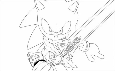 A sketch Of Sonic The Hedgehog from Sonic and the Black Knig