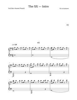 The XX Intro Sheet music for Piano (Solo) Musescore.com