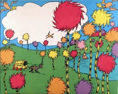 Truffula Tree Forest from The Lorax The lorax, Dr seuss art,