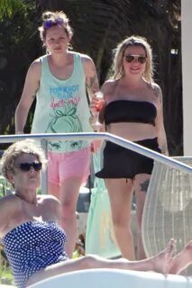 Sheridan Smith in Black Bikini in Tulum. 