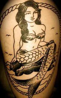 Mermaid tat idea. However, I would want LOTS of color! Merma