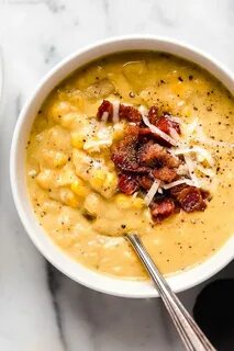 Cheddar Corn Chowder with Bacon - Stove or Instant Pot Recip