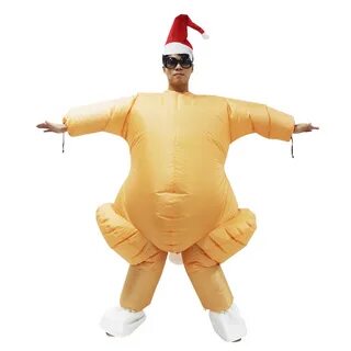 Inflatable Roast Turkey Costume Halloween Chicken For Adults