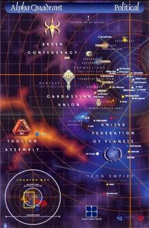 Star Trek Map of the Alpha Quadrant. Not sure if accurate bu