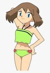 Pokemon May Green Bikini, HD Png Download - kindpng