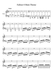 Fallout 4 Main Theme(Left Hand) Sheet music for Piano (Solo)