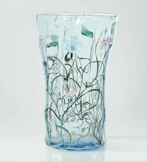 Эмиль Галле Art verrier, Vase en verre bleu, Les arts