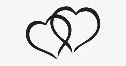 Library of 2 hearts interlocking picture black and white dow