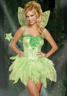 TinkerBell Green Fairy Fancy Dress Costume - #peterpan #disn