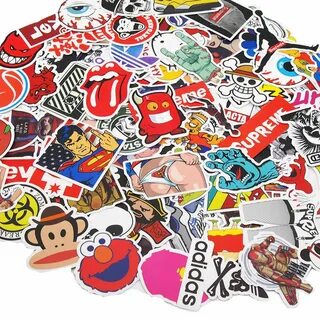 Lots Random Vinyl Laptop Skateboard Stickers bomb Luggage De