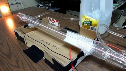 40 Watt CO2 Laser Tube - First Test - YouTube