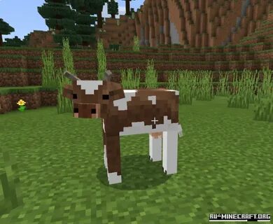 Скачать Cuter Vanilla Cows для Minecraft PE 1.13