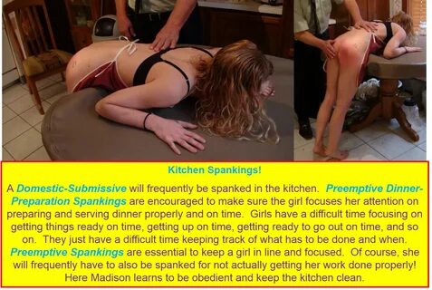 Domestic-Submissive, Kitchen Spankings Girls-Spanked-Bottoms