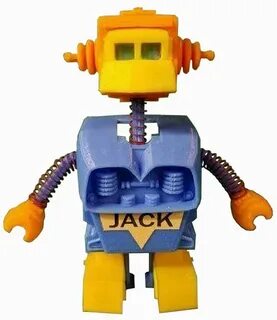 Ding-A-Ling Jack_in_the_Box Robot by Topper Toys - The Old R