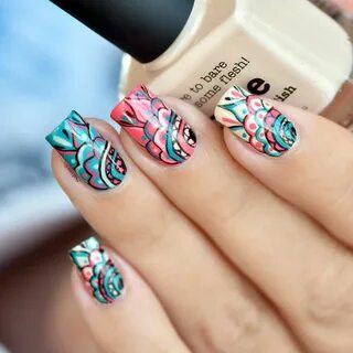 Resultado de imagen para mandala nail designs Uñas decoradas