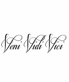 Tattoo idea....... Veni Vidi Vici (I came, I saw, I conquere