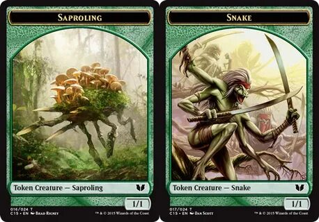 Snake Token - Saproling Token - Magic Singles " Commander Se