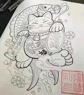 Pin by ayuan on 纹 身 Lucky cat tattoo, Japanese tattoo, Spook