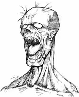 Zombie drawings, Scary drawings, Dark art drawings