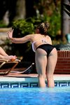 Gemma Atkinson flashing under-boobs and ass in black & white