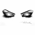eyes closed pencil drawing 37 ❤ liked on Polyvore featuring 