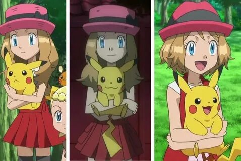 Serena carrying Pikachu is so cute ☺ #amourshipping Pokemon 