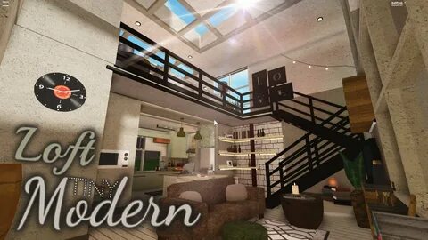 Modern Tiny Loft House Build Bloxburg Roblox - YouTube