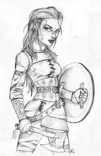 Female Viking Warrior by Dinoforce on deviantART Viking draw