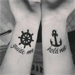 matching tattoos for couples (36) Couple wrist tattoos, Cute