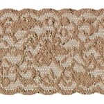 2 1/2" Almost Nude Gold Stretch Lace Trim - Lace Heaven