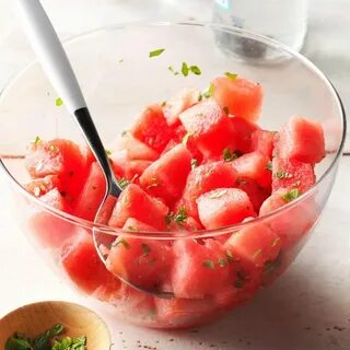 Mint Watermelon Salad Watermelon salad, Mint recipes, Waterm