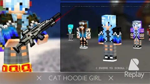 Cat hoodie girl skin Pixel gun 3d - YouTube