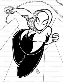 Spider Gwen Free Coloring Pages Sketch Coloring Page