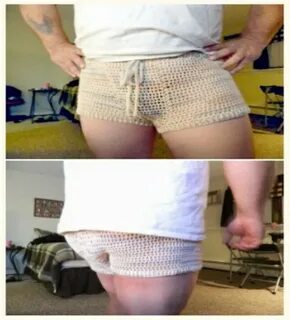 Crocheted men's mesh shorts! Crochet shorts pattern, Crochet