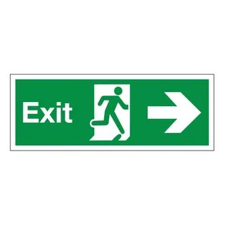 fire exit right arrow signs - Clip Art Library